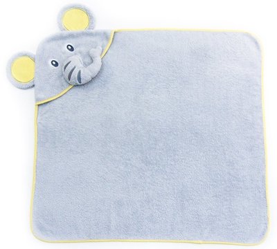 little tinkers world elephant hooded baby towel large 30x30-inch cotton towel
