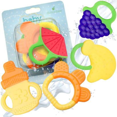 ashtonbee baby madical grade silicone teething toys for healthy tooth growth