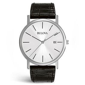 bulova men's classic strap watch 96b104