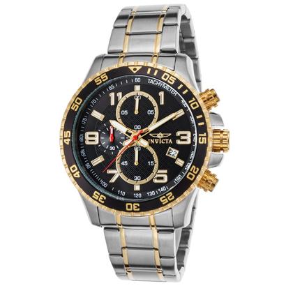 invicta men's specialty 14876 quartz chronograph watch of stainless steel in silver tone and gold tone