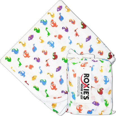 roxie's everything natural muslin baby blanket and gift bag