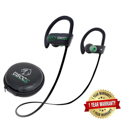 uscce sport bluetooth headphones wireless sports earphones with mic, ipx-7 waterproof and sweatproof design