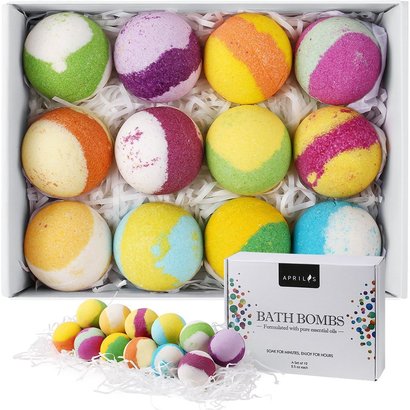 aprilis bath bombs formulated with pure essential oils perfect gift ideas for all occasions a set of 12 pcs