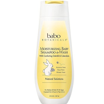 babo botanicals moisturizing baby shampoo and wash with comforting oatmilk and calendula 8 fl.oz