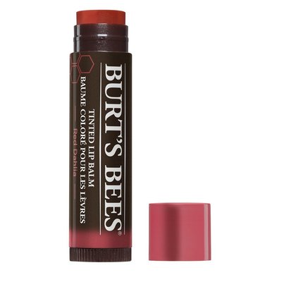 burt's bees tinted lip balm with shea butter and botanical waxes for 8 hours moisturization