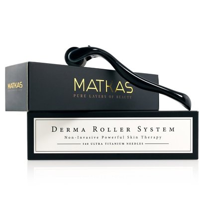 matkas derma roller system non-invasive powerful skin therapy 540 ultra titanium microneedes includes storage case