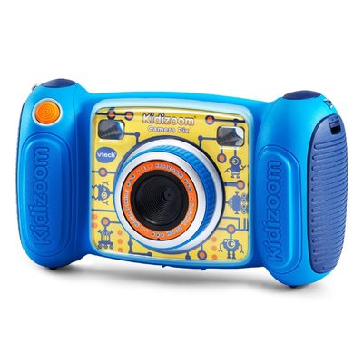 vtech 2.0mp, 4x digital zoom kidizoom camera pix with selfie mode and photo collage in blue color