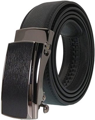 west leathers men's leather ratchet dress belt with automatic buckle in attractive gift box