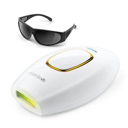 life basis ipl hair removal device with 300,000 flash and 5 energy level include laser eye protection safety glasses