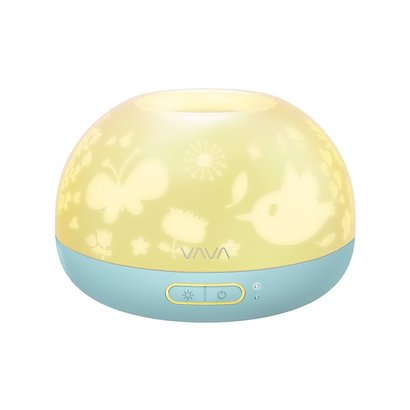 vava 200 ml essential oil diffuser for kids with cartoonish pattern, two mist options and 7 color led lights, silent operation and kid-friendly design