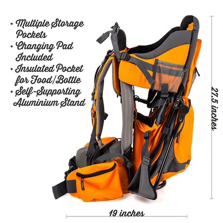 luvdbaby premium baby hiking backpack carrier with free changing mat