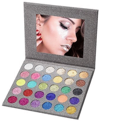 miskos 30 diamond neon colors pressed glitter powder eyeshadow palette