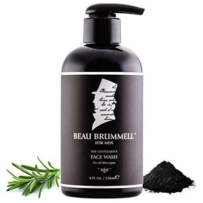 beau brummell for men the gentlemen's face wash activated charcoal facial cleanse for all skin types 8 fl. oz. made in usa