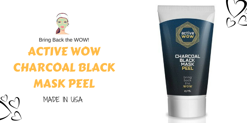 Active Wow Charcoal Black Mask Peel Made in USA
