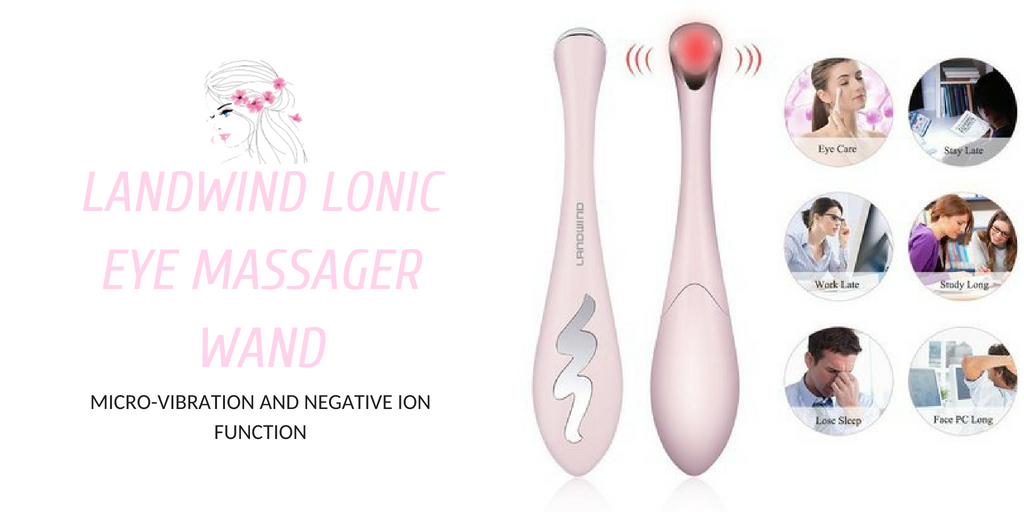 LANDWIND Lonic Eye Massager Wand with Micro-vibration and Negative Ion Function
