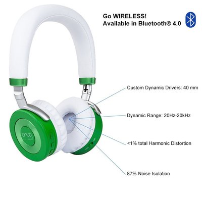 puro sound labs juniorjams premium wireless 85 dB volume limited kids headphones with bluetooth 4.0 technology and 87% noise isolation - great gift for children