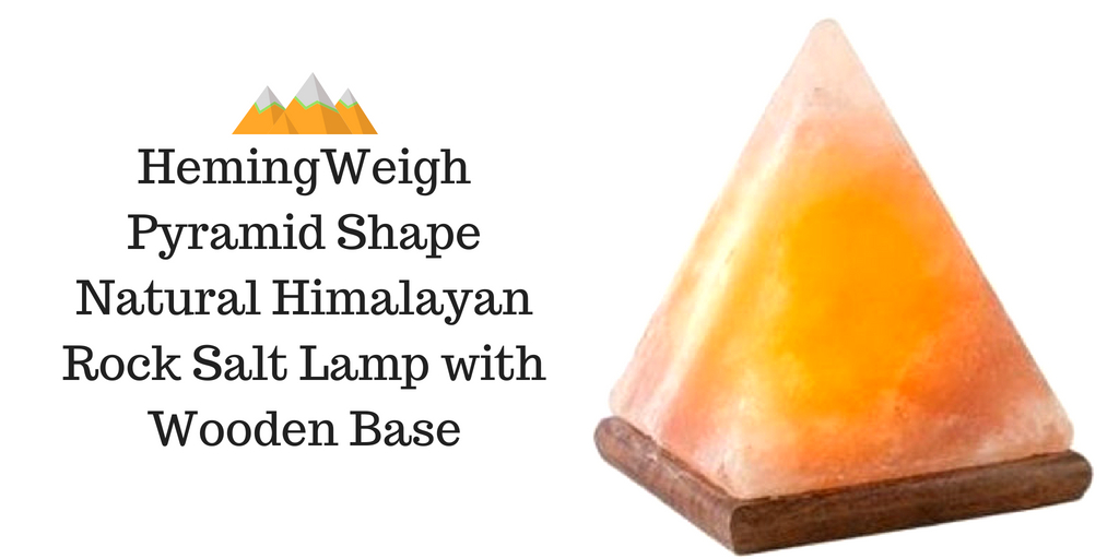 HemingWeigh Pyramid Shape Natural Himalayan Rock Salt Lamp