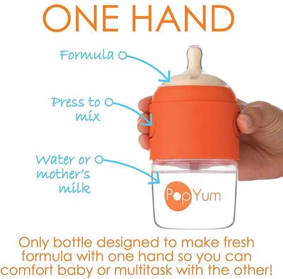 popyum bpa free anti-colic single handed baby bottle 9 oz (270 ml) capacity 3 in pack