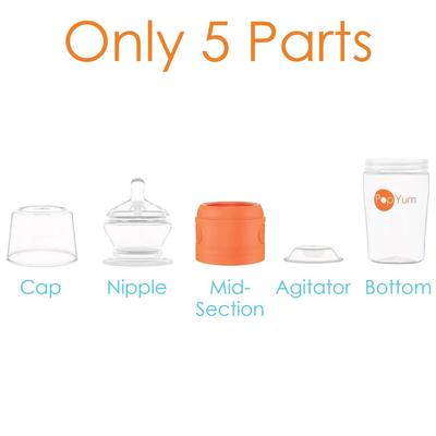 popyum 9 oz formula making baby bottles with only 5 parts, 3 pack