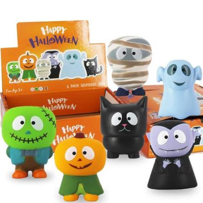 Halloween Gift for Kids 6 Pack Slow- rising Soft, Cute and Fun Squishies Toys from Heytech