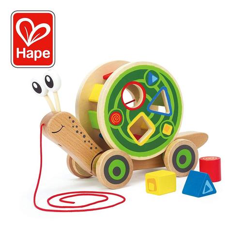 Hape Walk-A-Long Snail Wooden Pull Toy