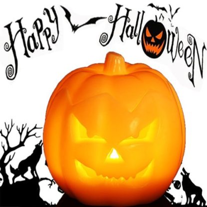Safe for Kids Jack O' Lantern Halloween Pumpkin Lantern with LED Lights