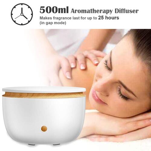 500ml Aromatherapy Essential Oil Diffuser with Mist   Density Control by Aromaliferow