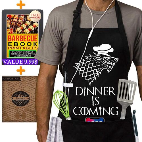 Famgem Aprons with Printing Dinner is Coming