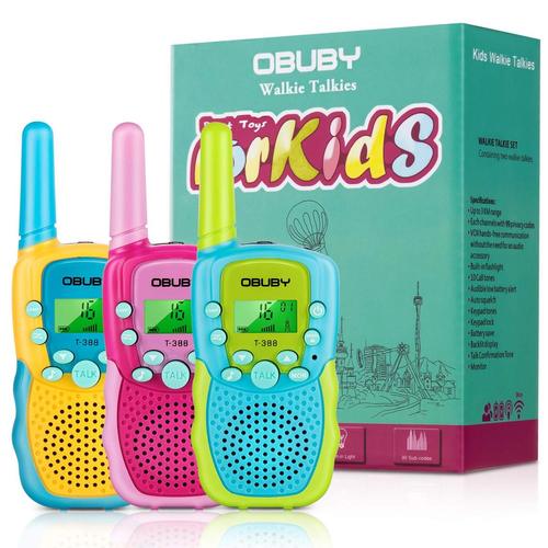 Obuby Walkie Talkie for Kids with 3 km Range and 22 Channels Makes Perfect Gift for Children