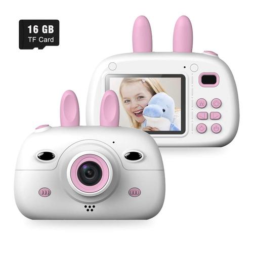 WELUV 2.4 inches Shockproof Rabbit Kids Digital Camera includes 16GB Memory Card