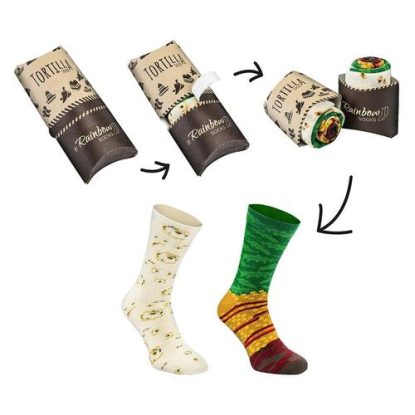 mexican wrap novelty socks for woman and man by rainbow socks
