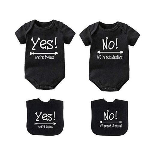 original and adorable twins matching set bodysuits made of premium quality 100% cotton by ysculbutol