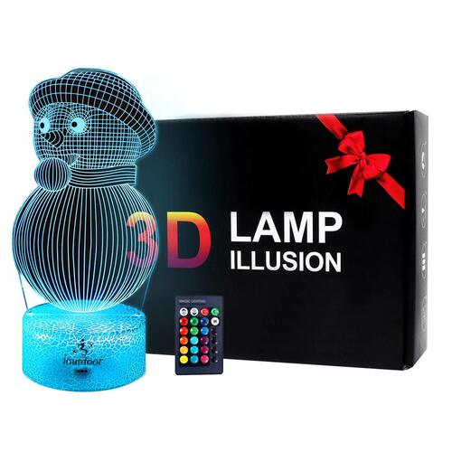 3D ioutdoor Illusion Snowman Christmas LED Lamp