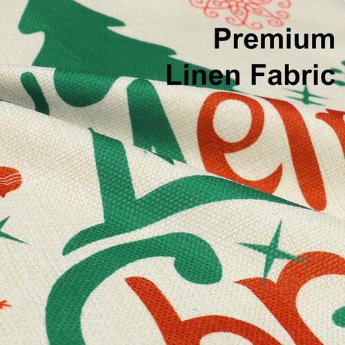 Christmas Design Linen Fabric Pillow Covers with Hidden Zipper by HIPPIH
