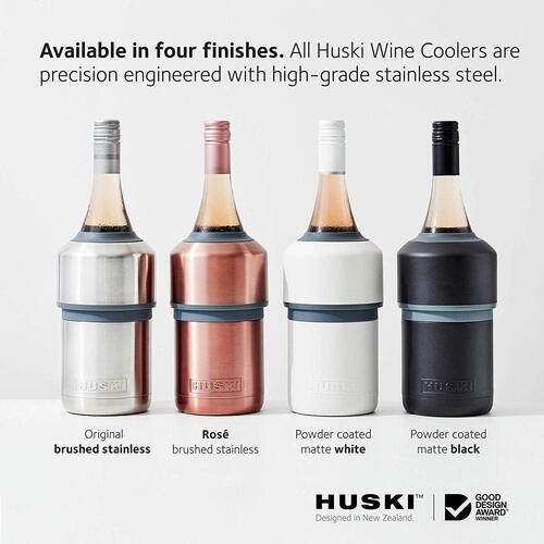 Stainless Steel Vacuum Insulated and Double Walled Wine and Champagne Adjustable Height Bottles Cooler by Huski