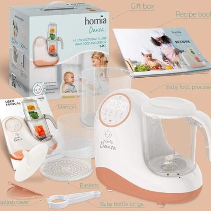 homia Dansa Multifunctional Baby Food Maker with Smart Touch LED Panel