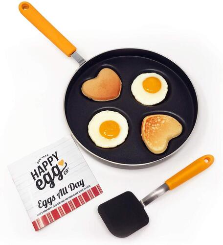 Happy Egg Company pan by Choosy Chef heart and circle shaped egg pan