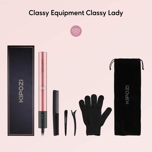 KIPOZI V7 2 in 1 hair straightener with invisible display