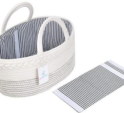 Luxury Little Woven Rope Diaper Caddy