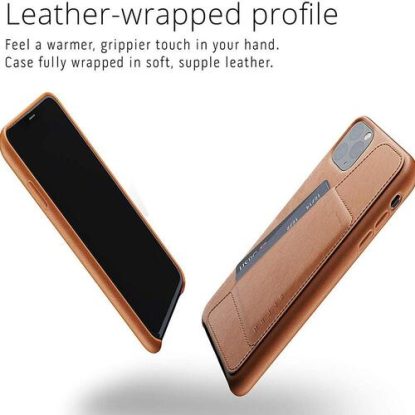 Mujjo Premium Full-grain Leather Wallet Case with Card Holder Pocket for iPhone 11 Pro Max