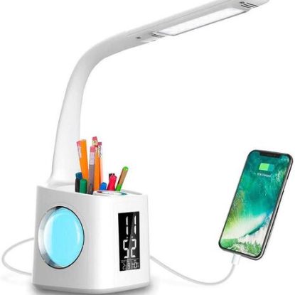 Wanjiaone Dimmable LED Desk Lamp with Pen Holder