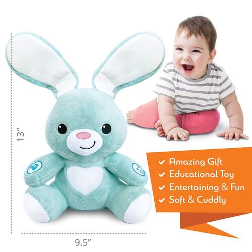 BabyBibi Peekaboo Light-up Bunny Soft Plush Educational Toy Cute Baby Gift