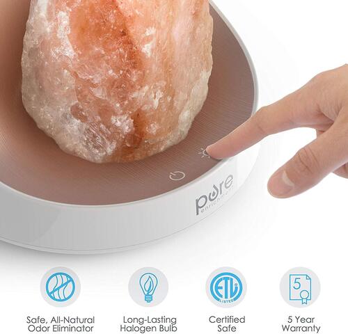 Pure Enrichment PureGlow 100% Himalayan Salt Lamp with Built-in Aroma Diffuser 