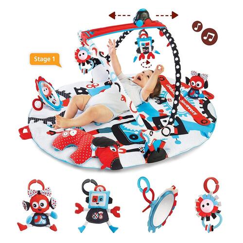 Yookidoo 3 Stage Baby Activity Gym and Play Mat with More than 20 Developmental Activities