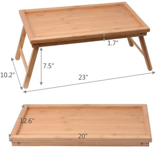 Zhuoyue Bamboo Multi-purpose Bed Laptop Tray with Folding Legs