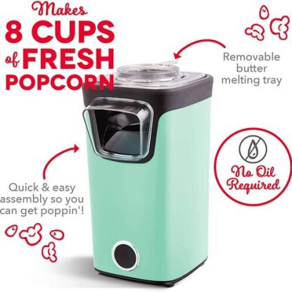 DASH Turbo Pop Popcorn Maker 8 cup Capacity
