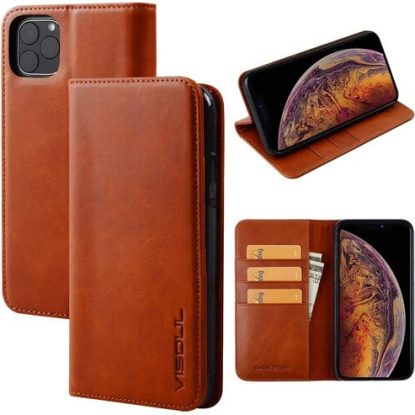 Visoul Leather Wallet Case for iPhone 11 Pro Max with Magnetic Closure Credit Card Holder