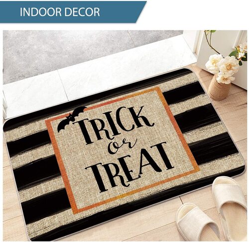 Artoid Mode Non-Slip Halloween Trick or Treat Decorative Doormat