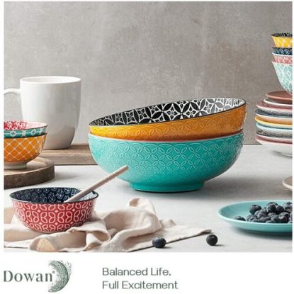 Dowan 2.8 Quarts 2 pcs Microwave & Dishwasher safe Serving Bowls