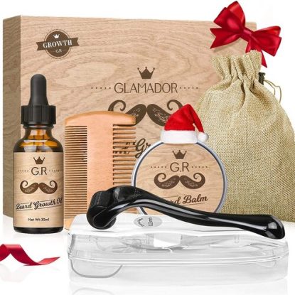 GLAMADOR 5-in-1 Beard Growth Kit Gift Set for Men